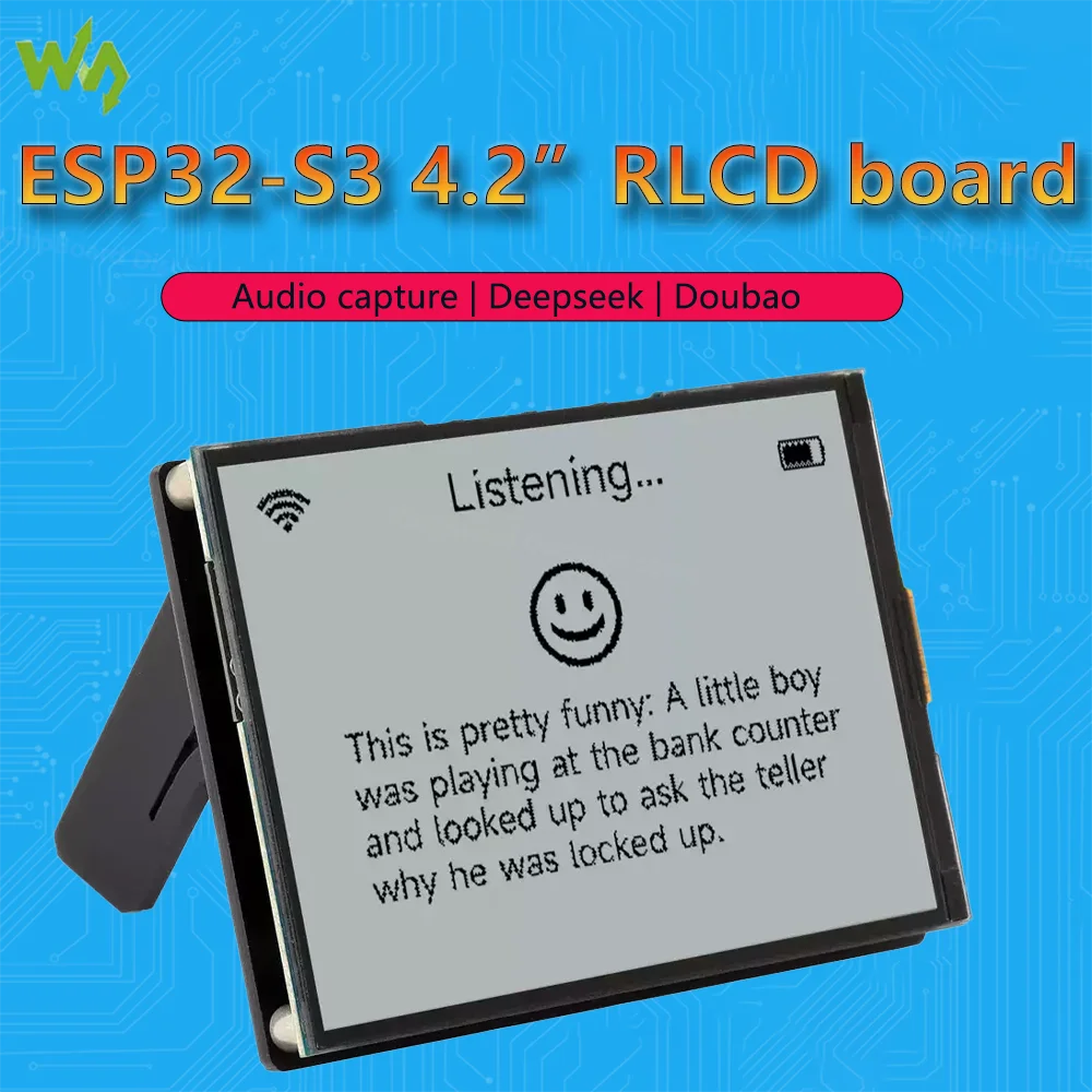 

ESP32-S3 4.2-inch full Reflection Screen Development board RLCD type ink screen experience Xiaozhi AI voice interaction Deepseek