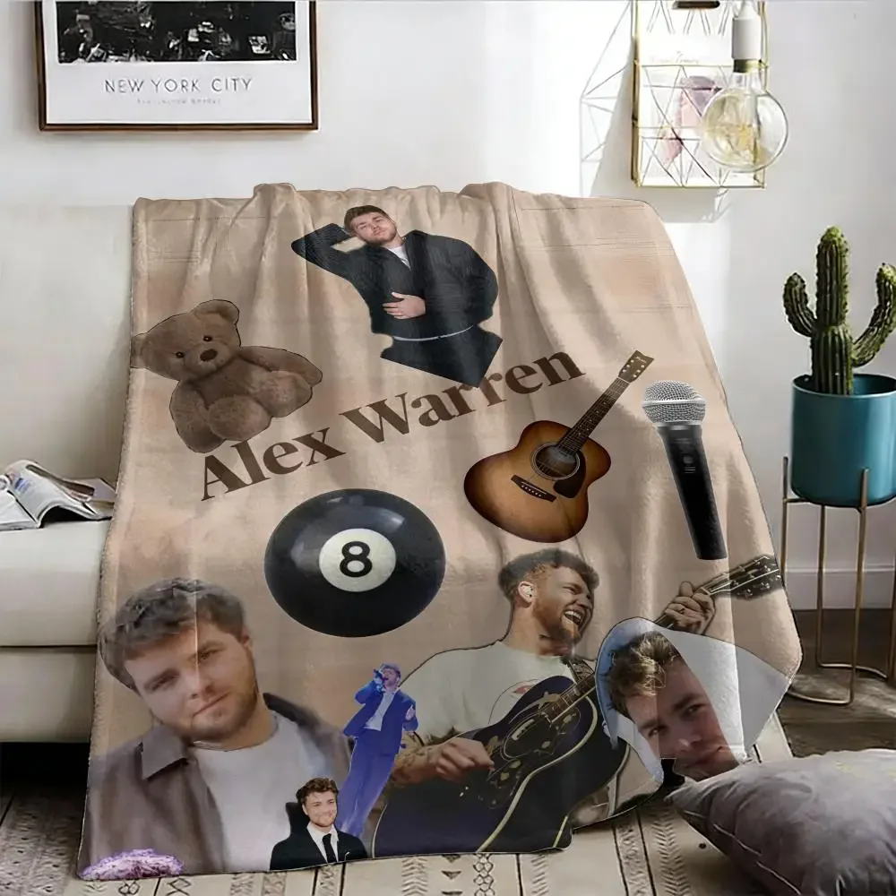 Singer A-Alex Warren Throw Summer Lightweight Flannel Blanket Soft Breathable AC Throw for Sofa Bed Travel Cozy Nap