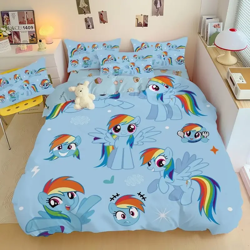 Hasbro My Little Pony Twilight Sparkle student cartoon printed cotton sheet quilt cover home student dormitory bedding set