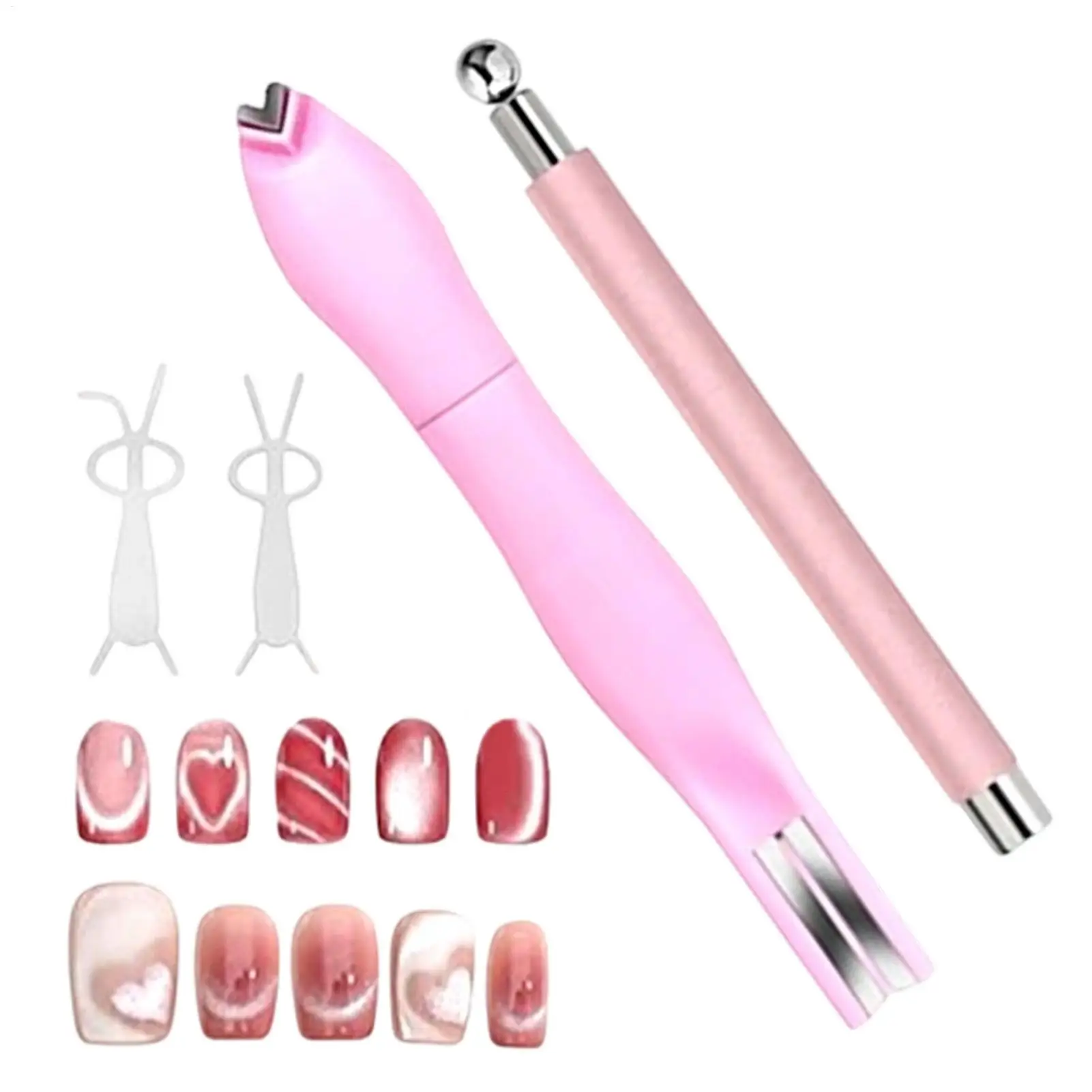 

Nail Magnet Set Fingernail Decoration Manicure Kit Gel Nail Magnet Pen Set for Wife Friend Sister Teens Coworkers Home Salon