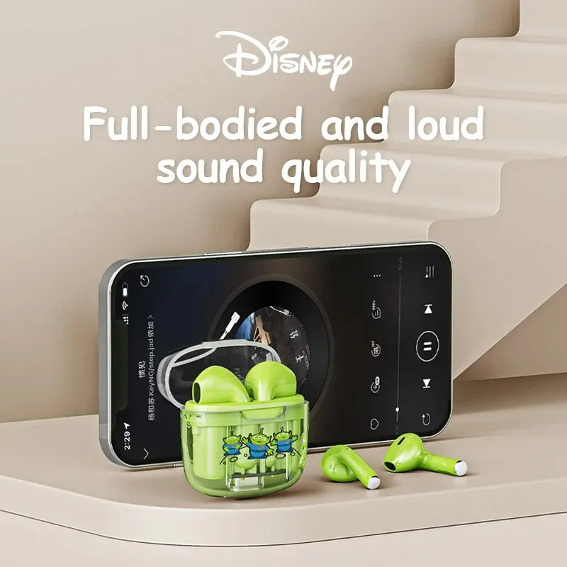 Disney D41 Wireless Bluetooth 5.3 Headset Low Latency TWS Headphones Long Standby Earphones Transparent Shell Birthday Gifts