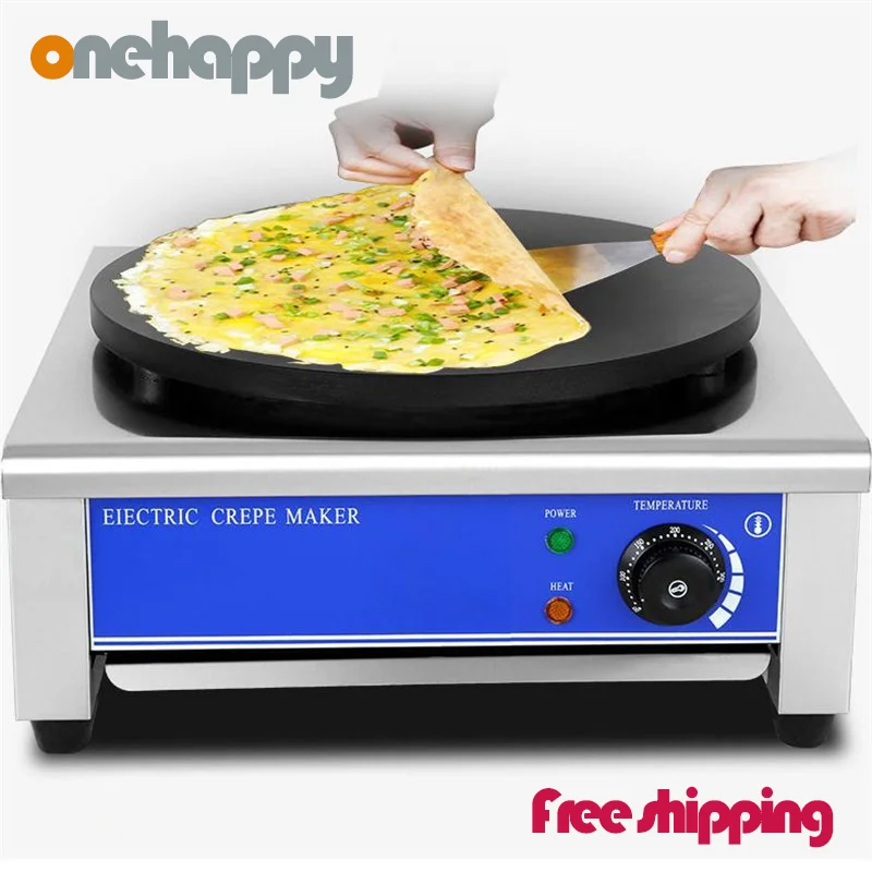 

Commercial single-head tabletop electric pancake maker, non-stick coating pancake, fruit, crepe, and multi-grain pancake maker
