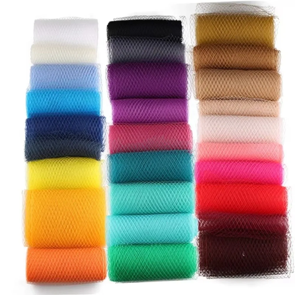 Fashion Mesh Ribbon Veil 25cm Width Hat Trimming DIY Fascinator Hat Big Hole Big Hole Net Veil DIY Sewing Accessories