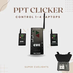 Super Cuelight Professional PPT Presenter Anti Interference Up to 400 Meters Control 1-4 Laptops for Big Event Conference