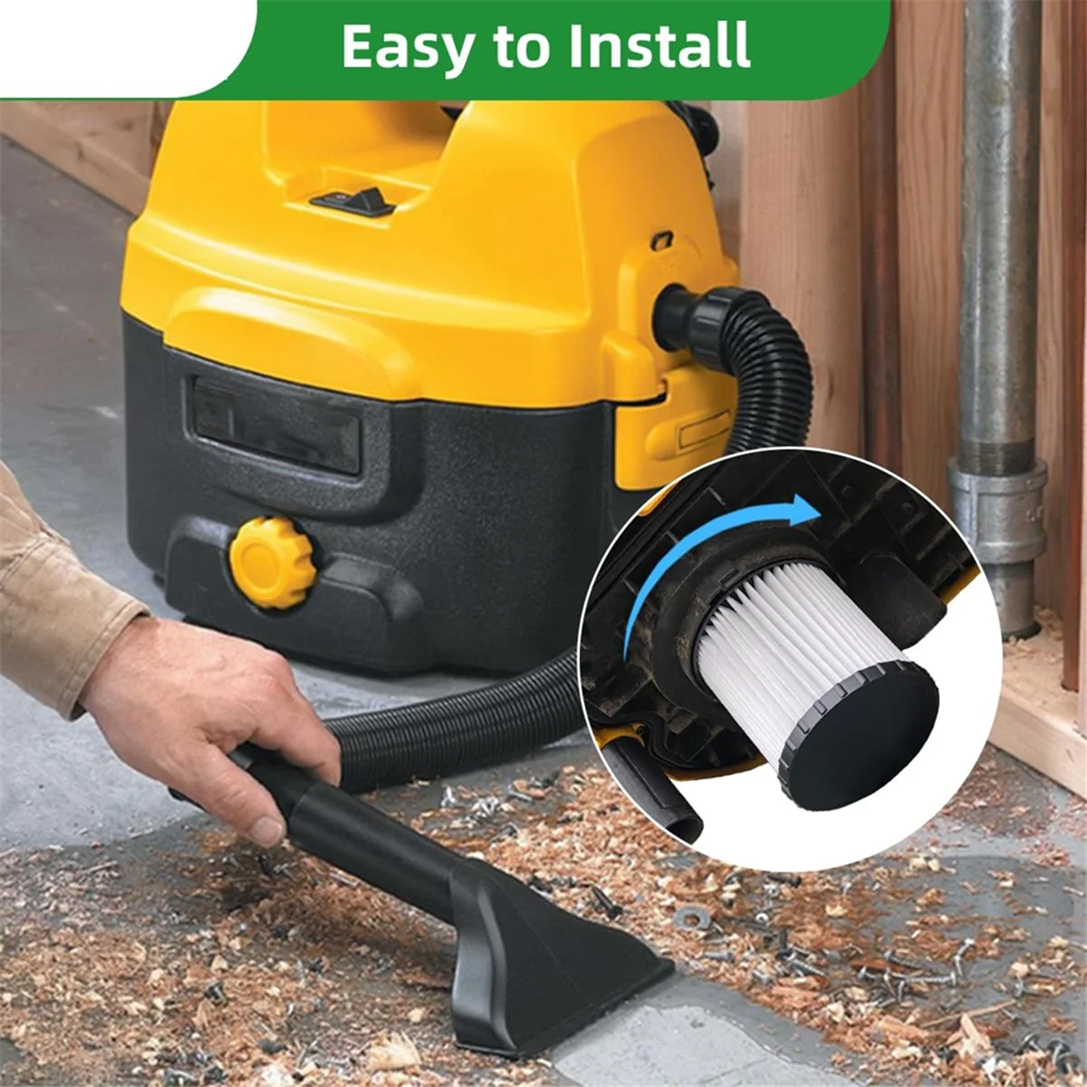 2 حزمة DCV5801H فلتر HEPA متوافق مع DEWALT DCV580H، DCV581H 20V MAX مكنسة رطبة/جافة_ABGP