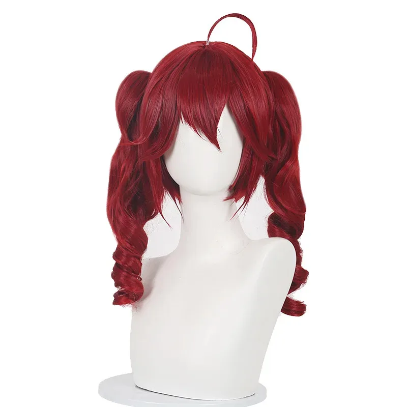 qa156Meserizer Синий Красный Парик с двойным хвостиком Vtuber Synthesizer V Kasane Teto Meserizer Косплей Парики Термостойкие волосы