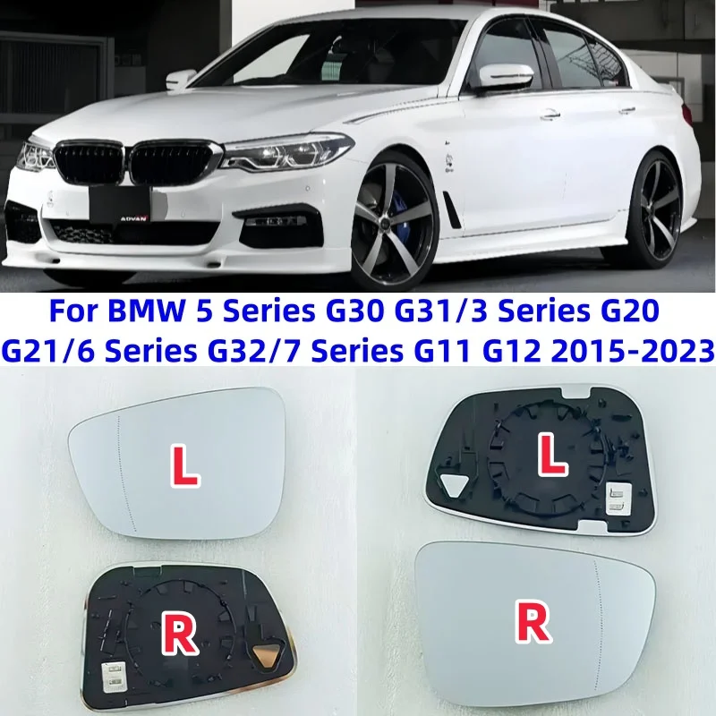 

For BMW 5 Series G30 G31/3 Series G20 G21/6 Series G32/7 Series G11 G12 (2015-2023) Car Wide Angle Heated Mirror Glass