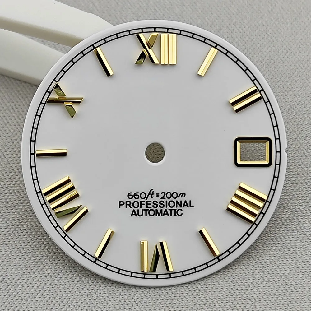 Mostrador de relógio nh35 de 28.5mm, mostrador s adequado para movimento nh35 nh36, ferramenta de reparo de acessórios de relógio