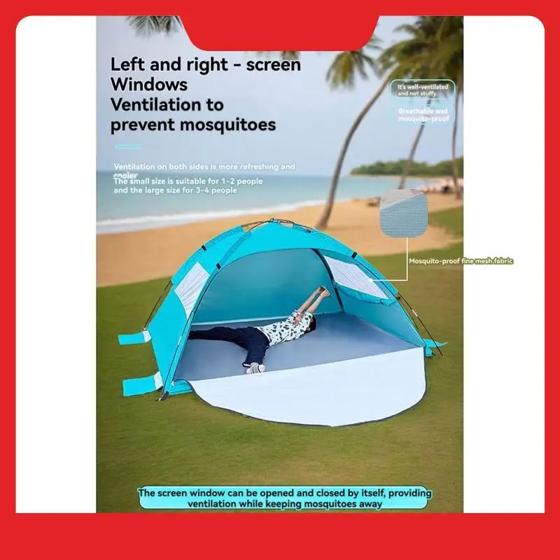 Sunscreen Rainproof Wind Resistant Outdoor Tent Camping Shelter 200X150x120cm Multi-Purpose Beach Use