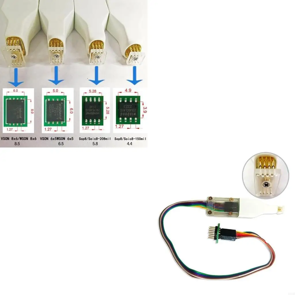 

SOP8 Чип -горелки кабель SOP8 Линия загрузки чипа заменить для электроники 83ce