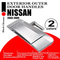 For Nissan 350Z all with a 3.5L V6 Engine 2003-2009 Exterior Outer Black Left Right Door Handles OE#80607-CD40B, 80606-CD00B