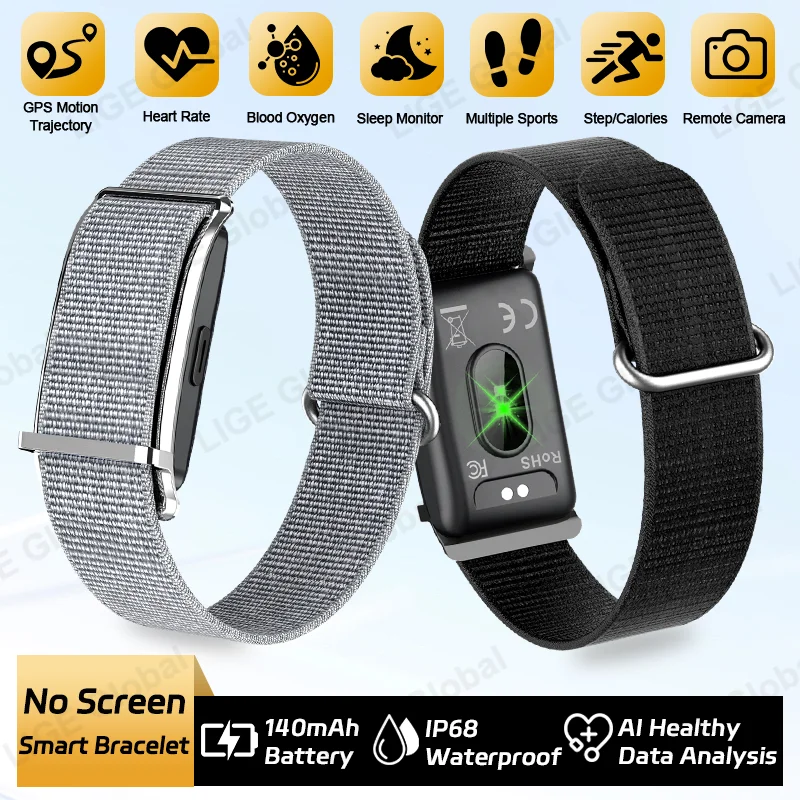 

GPS-трекер LIGE, спортивный умный браслет, фитнес-часы, шагомер, монитор сердечного ритма, давления и здоровья, часы для мужчин и женщин