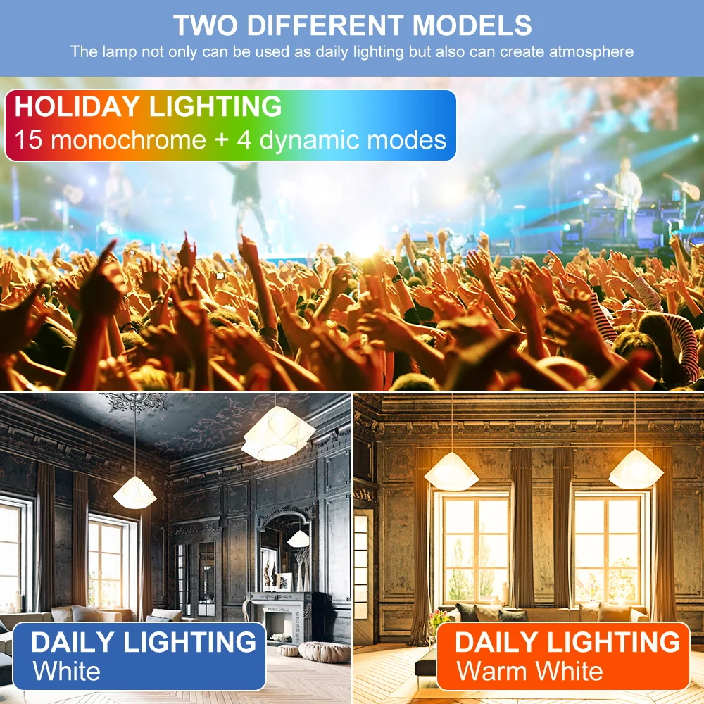 25 واط LED RGB ضوء لمبة E27 مصباح 16 ألوان التحكم عن بعد عكس الضوء الثريا لمبات 220 فولت جو الإضاءة كرنفال المنزل 110 فولت