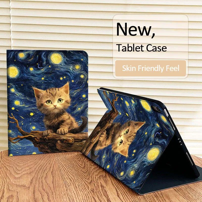 

Anime retro cat pattern For iPad Pro Air Mini 1 2 3 4 5 6 7 7th 8th 9th 10th 11th 10.2 9.7 10.5 10.9 11 12.9 Tablet Case