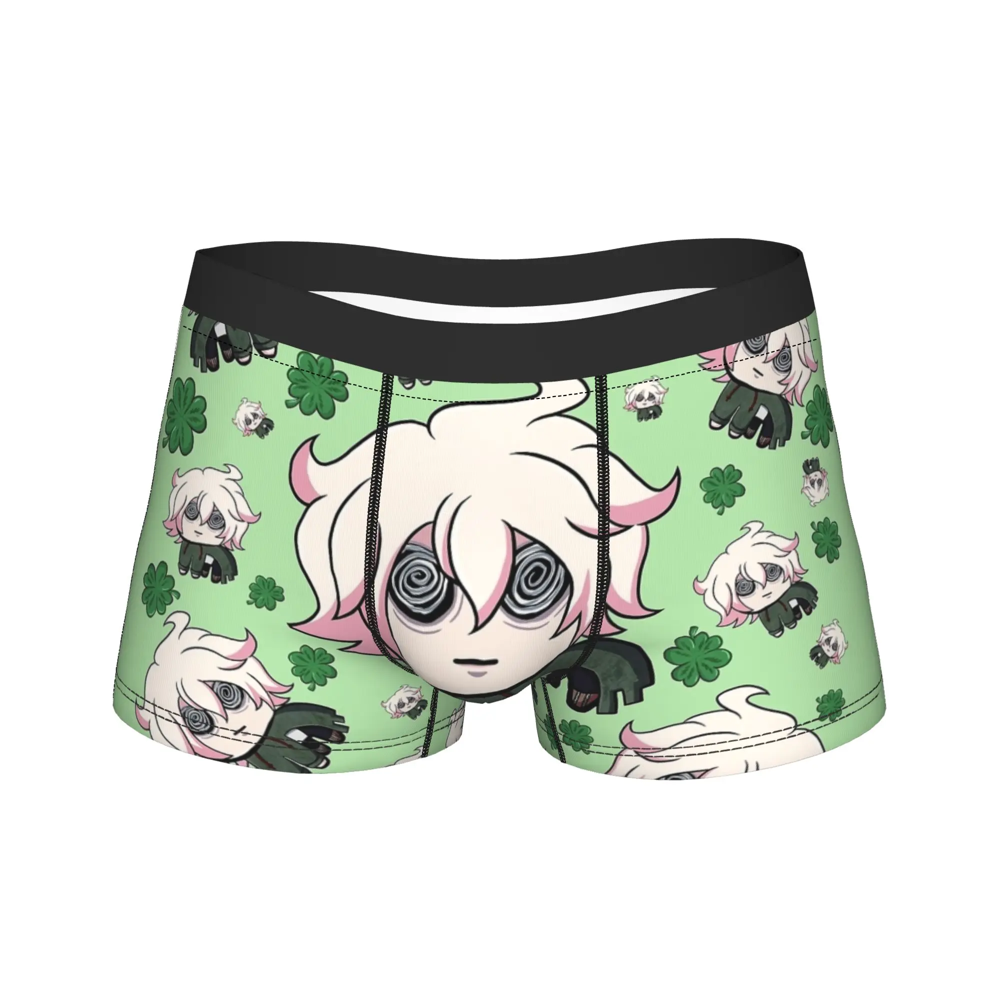 

Мужское нижнее белье Nagito Komaeda в стиле аниме, длинное нижнее белье, забавные трусы-боксеры, шорты, трусики, мужские дышащие трусы больших размеров