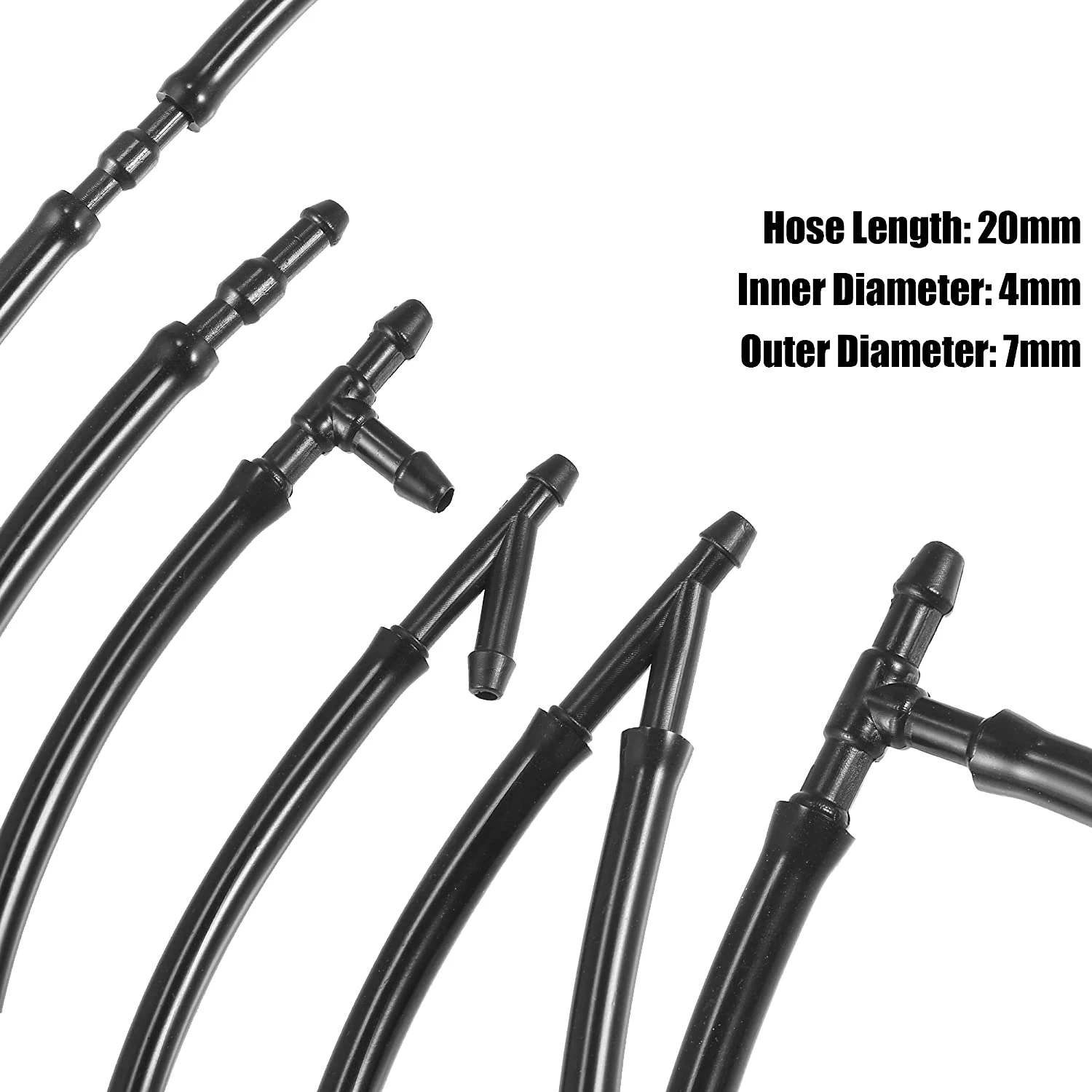 ABOK-1 Set Wiper Spray Washer Nozzle 76810-TK8-A01 Washer Jet And Fluid Hose With Connectors For Honda Odyssey 2011-2017