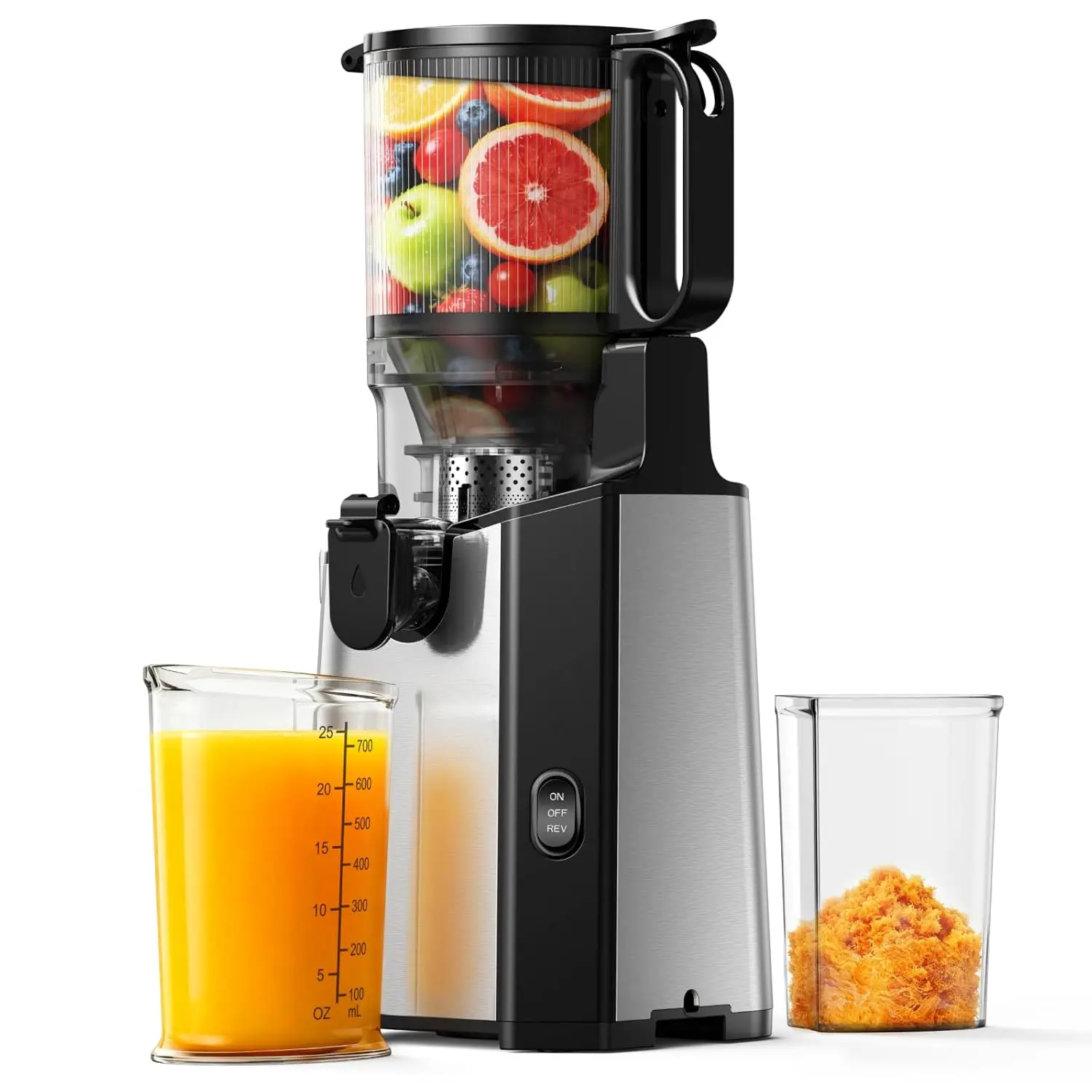 

Соковыжималка холодного отжима с широким загрузочным отверстием, 400 Вт, для целых фруктов и овощей, высокая производительность, легкая очистка