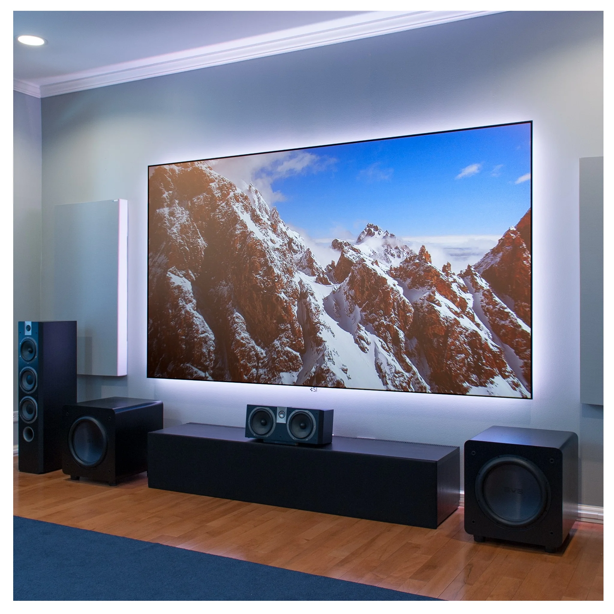 100-Inch Black Diamond Anti-Light Ultra Short Throw Beamer Screen Daylight Home Projector Screen Metal Aluminium Material 16:9