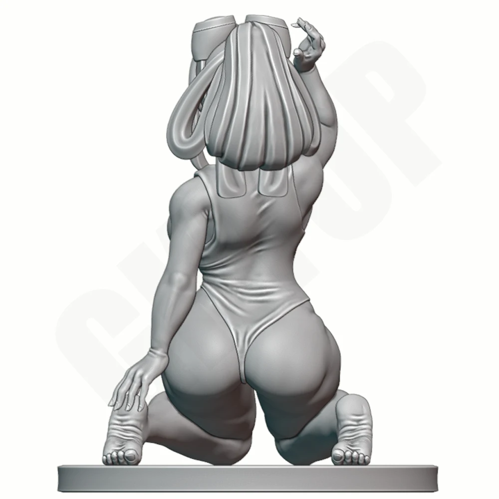 1/24 Frog Element Uniform Female Character Grey Resin Model Unpainted 3D Printed Toy Statue Collectible DIY High Precision Minia view 4