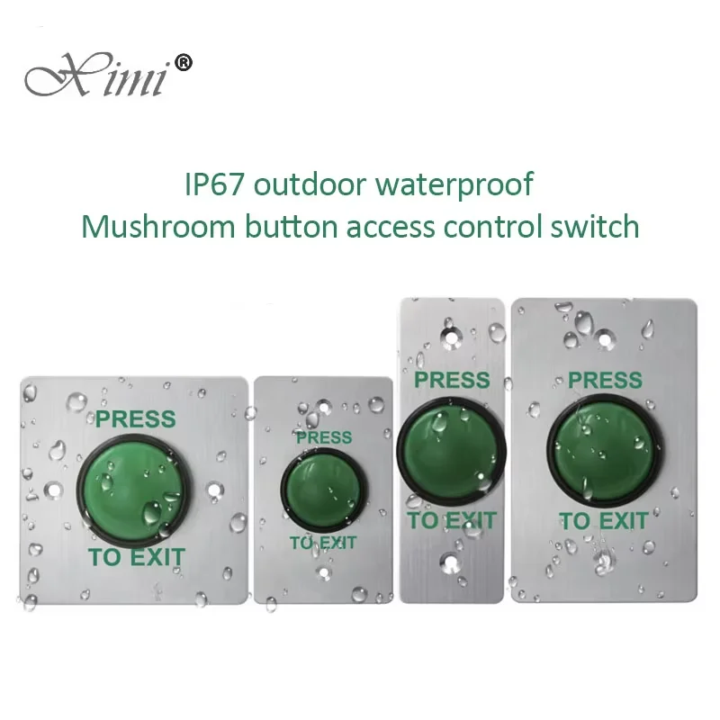 12/24V Stainless Steel Push Exit Button Acces Control System Exit Switch Mushroom Button Door Release Button