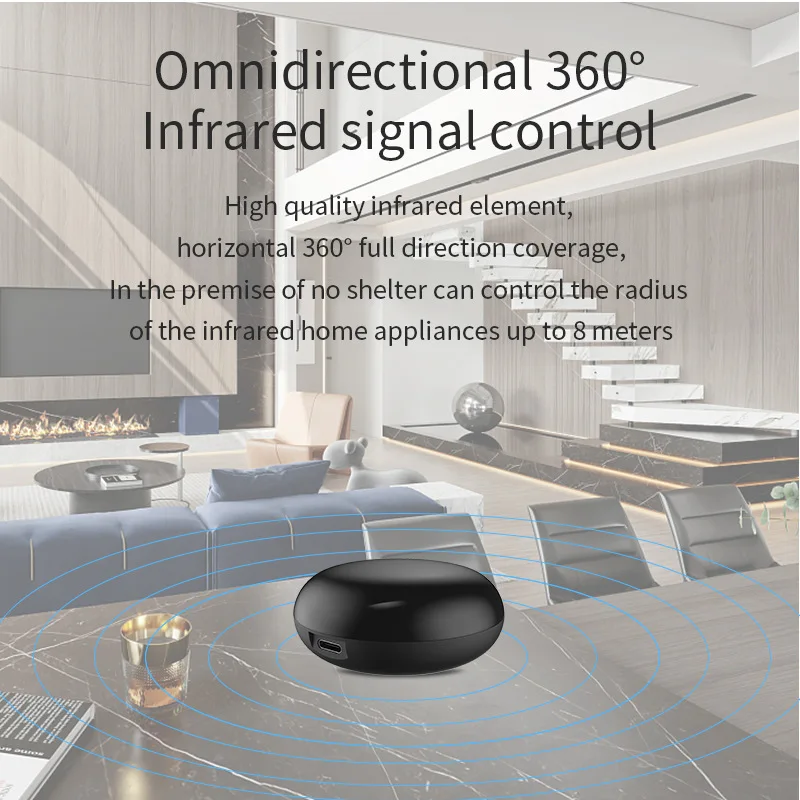 Controle Remoto Universal IR WiFi Tuya, Controle Remoto Inteligente Infravermelho para Ar Condicionado e TV - Compatível com Alexa e Google Home
