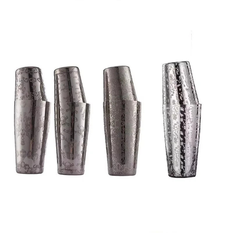 

550ml/850ml Engraving Stainless Steel Cocktail Boston Bar Shaker Bar Tools Barware