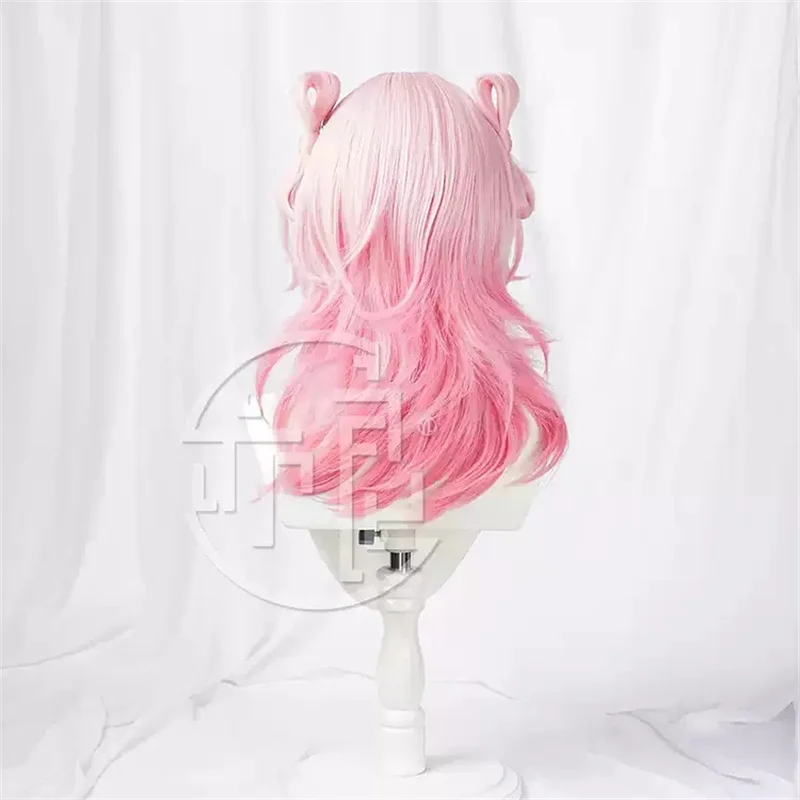 ゲーム Honkai Honkai: スターレール 3 月 7 日コスプレウィッグピンクグラデーションリボン耐熱ファイバーヘア無料ウィッグキャップ女の子