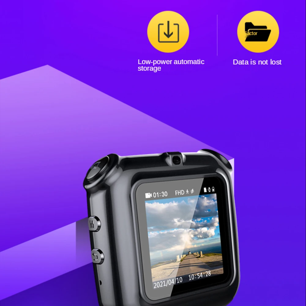 Mini caméra compacte avec écran HD1080P, caméscope vidéo et Audio Portable avec micro