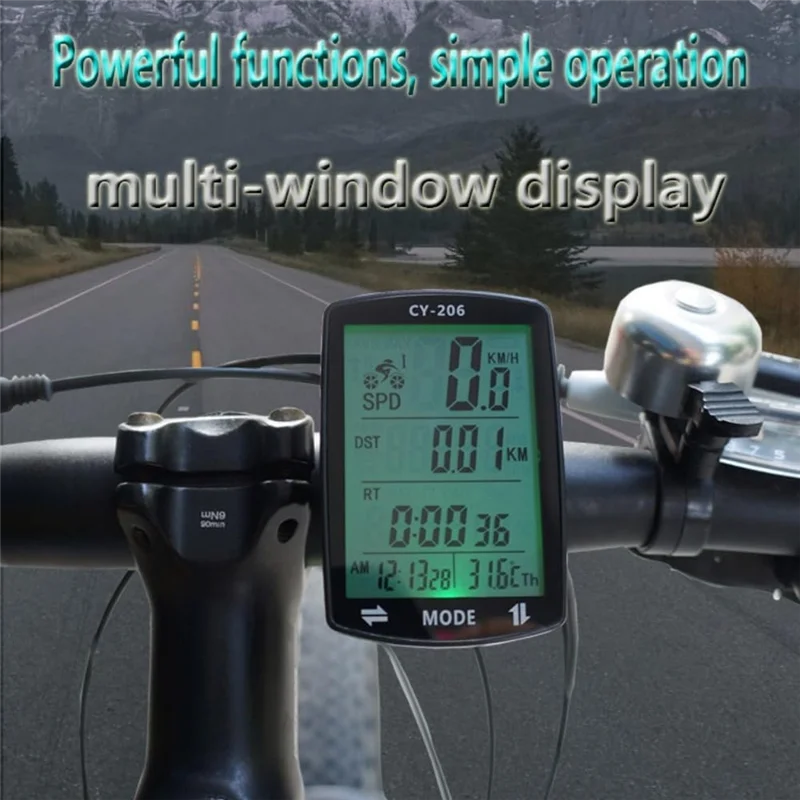 B50B - Wielofunkcyjny bezprzewodowy wodoodporny komputer rowerowy z licznikiem prędkości i odległości, timerem i stoperem.