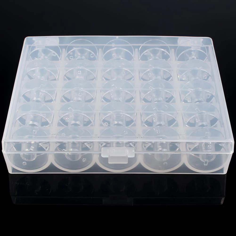 

25pcs Empty Spools Storage Case For Most Models Thread Organizer With Case Sewing Bobbins Bobbin Sewing Machine