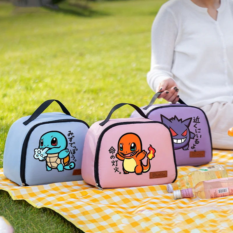 

Pokemons Lunch Bag Pikachu Anime Movie Lunch Pack Boys Girls Nap Large Capacity Insulated Bento Bags Portable Picnic Case Gifts