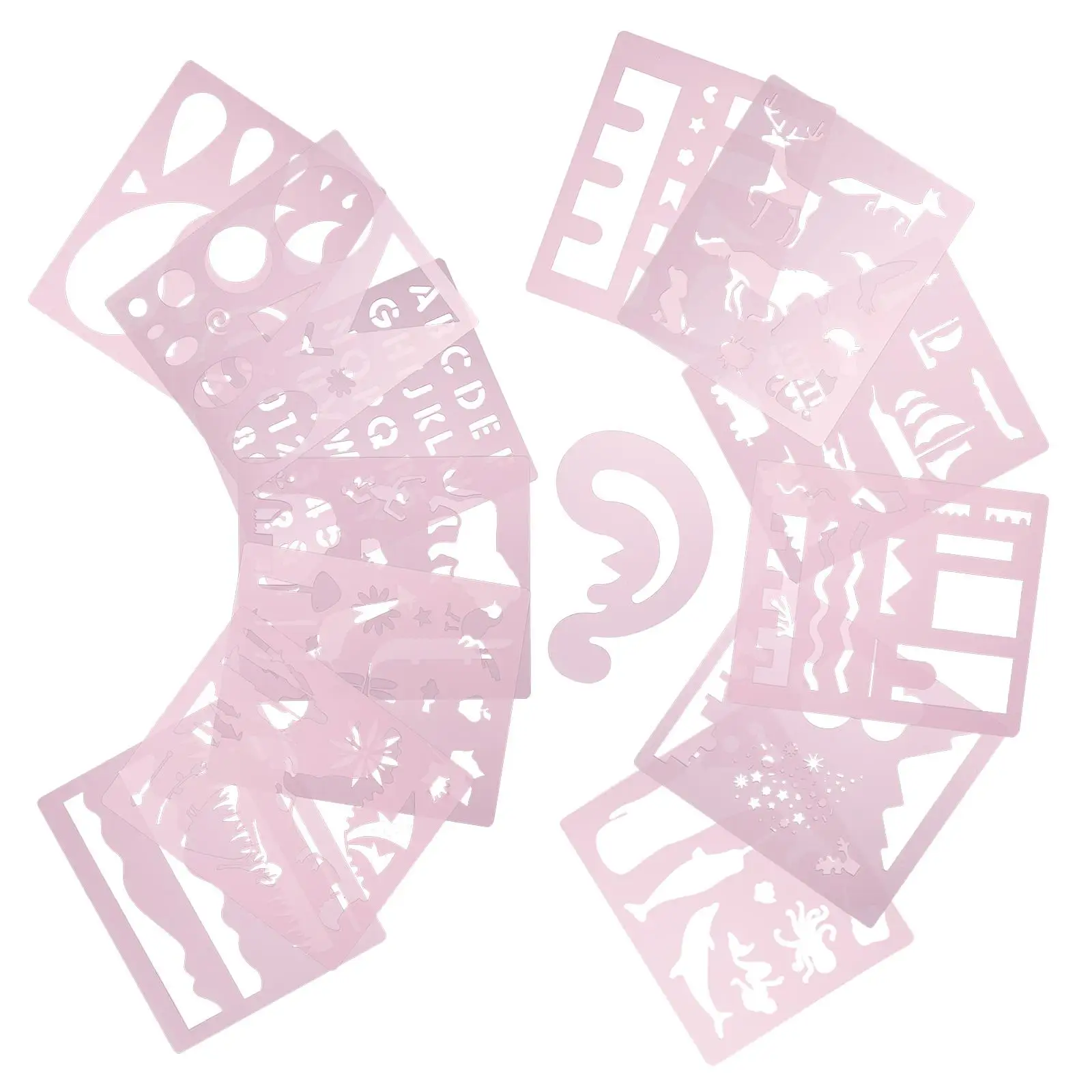 

14 PCS Account Template Templates Stencils Painting for Drawing Hollow Scrapbooking