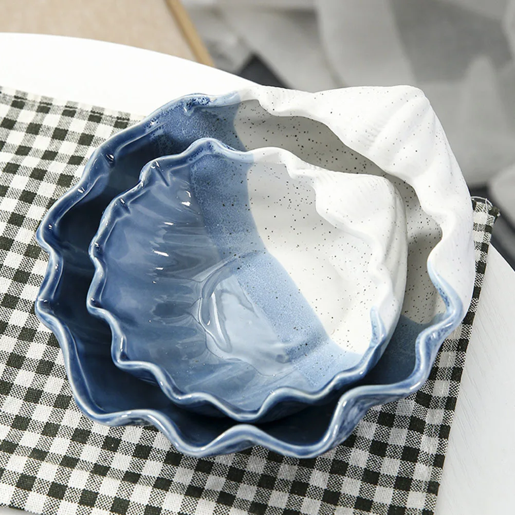 Ceramic Jewelry Tray Ocean Inspired Decorative Plate Key Organizer Ring Earring Storage Dish Trinket Dishes Jewelry Dish Tray