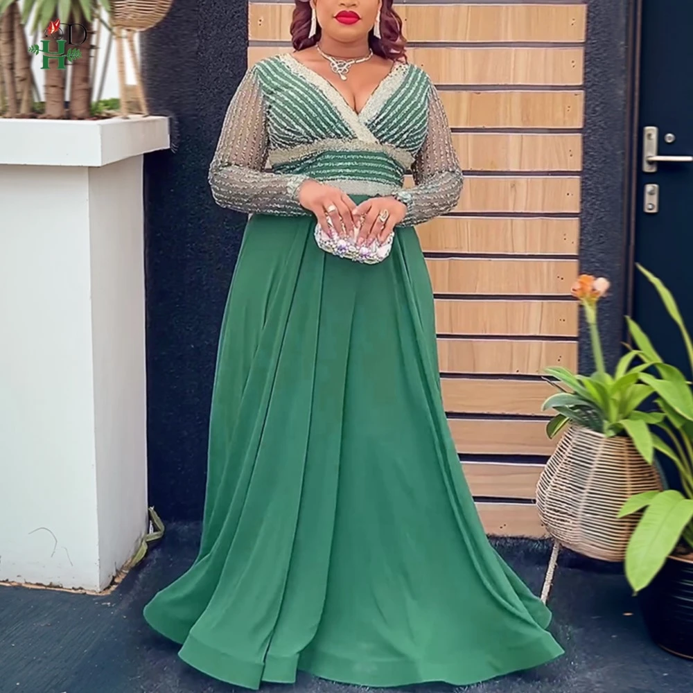 Abiti africani per donna Lusso elegante Taglie forti Abito da festa di nozze Turchia Robe Africains Femme Africa Abbigliamento Takchita Bubu