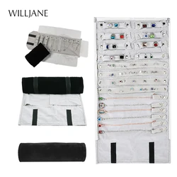 Portable Pouch Travel Jewelry Set Organizer Roll Bag custodia in velluto anello orecchini bracciale collana Display Storage Holder