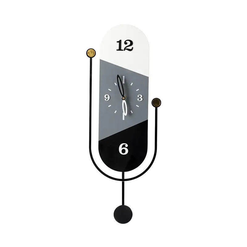

Современные простые черно-белые и серые настенные часы для гостиной, стильные, элегантные, креативные, в стиле лёгкой роскоши.