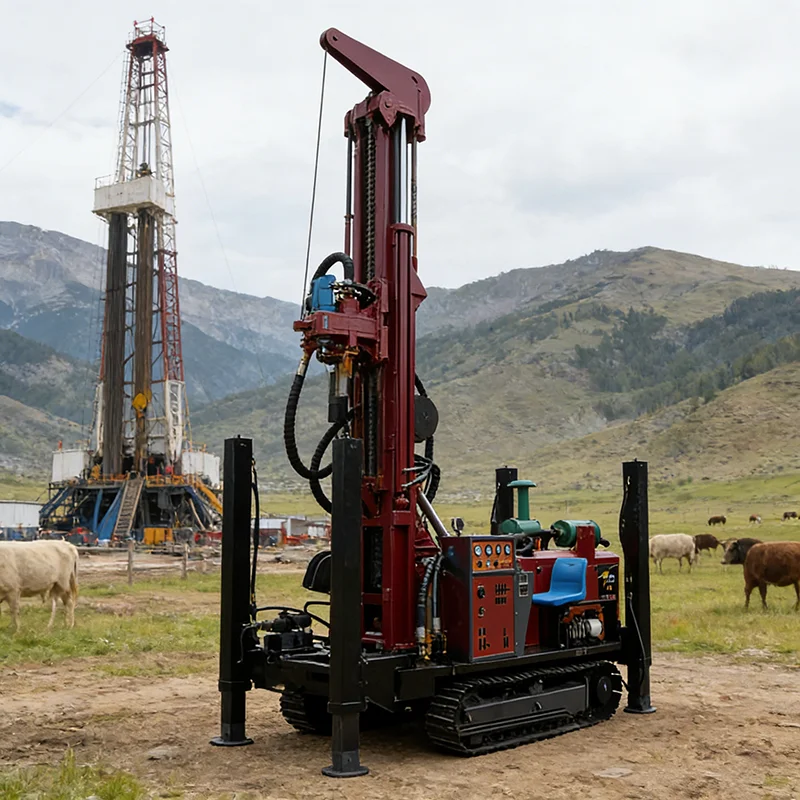Pneumatic Water Well Drilling Machine with Dual Drill Pipe Option for Efficient Sample Collection