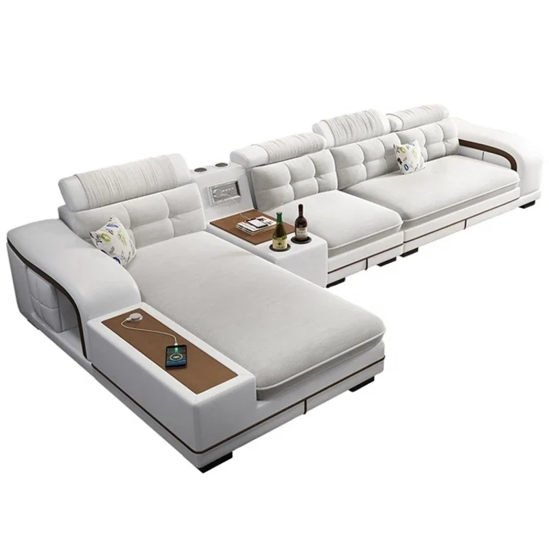 Living room sofa with stereo multi-function U-shaped music sofas 7-8 seats