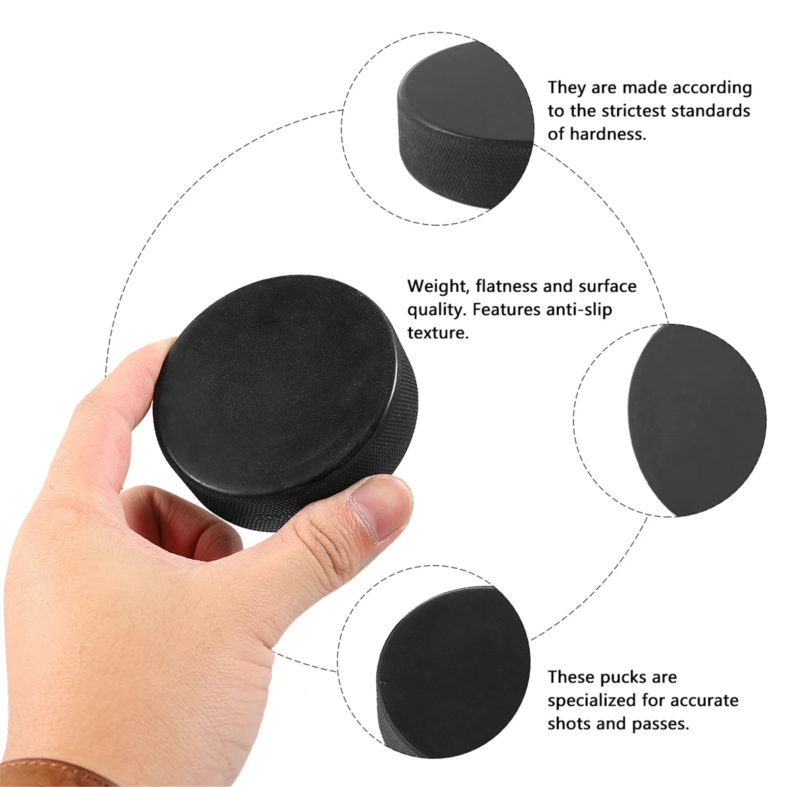 

9Pcs High- Ice Hockey Pucks Black Sports Tools for Accurate Shots Training Ice Hockey Puck Puck