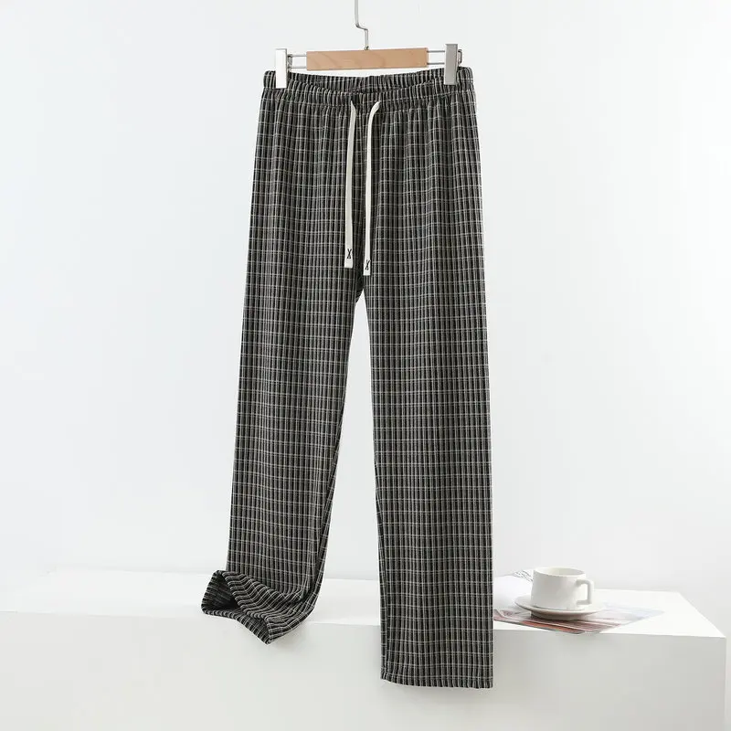 منقوشة السراويل ربيع الخريف ملابس خاصة للنوم السراويل بيجامة قيعان جديد فضفاض Homewear بنطلون لينة المرأة المنزل السراويل