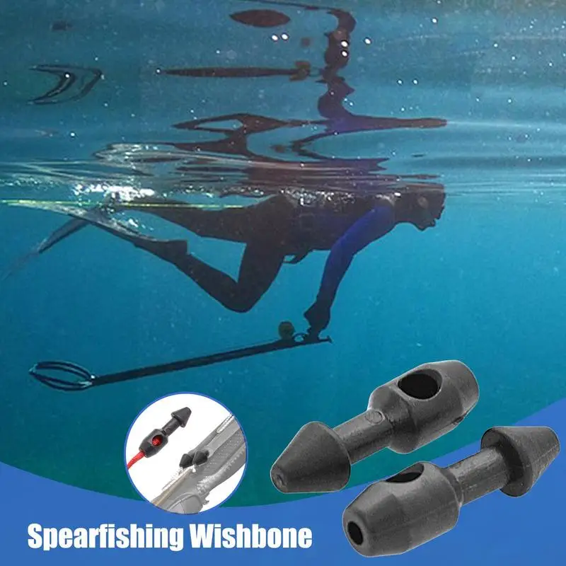 Spearfishing Diver Fishing Accessory Speargun Rubber Band Wishbone Head Replacement Plastic Tools Fishing Equipment 2Pcs