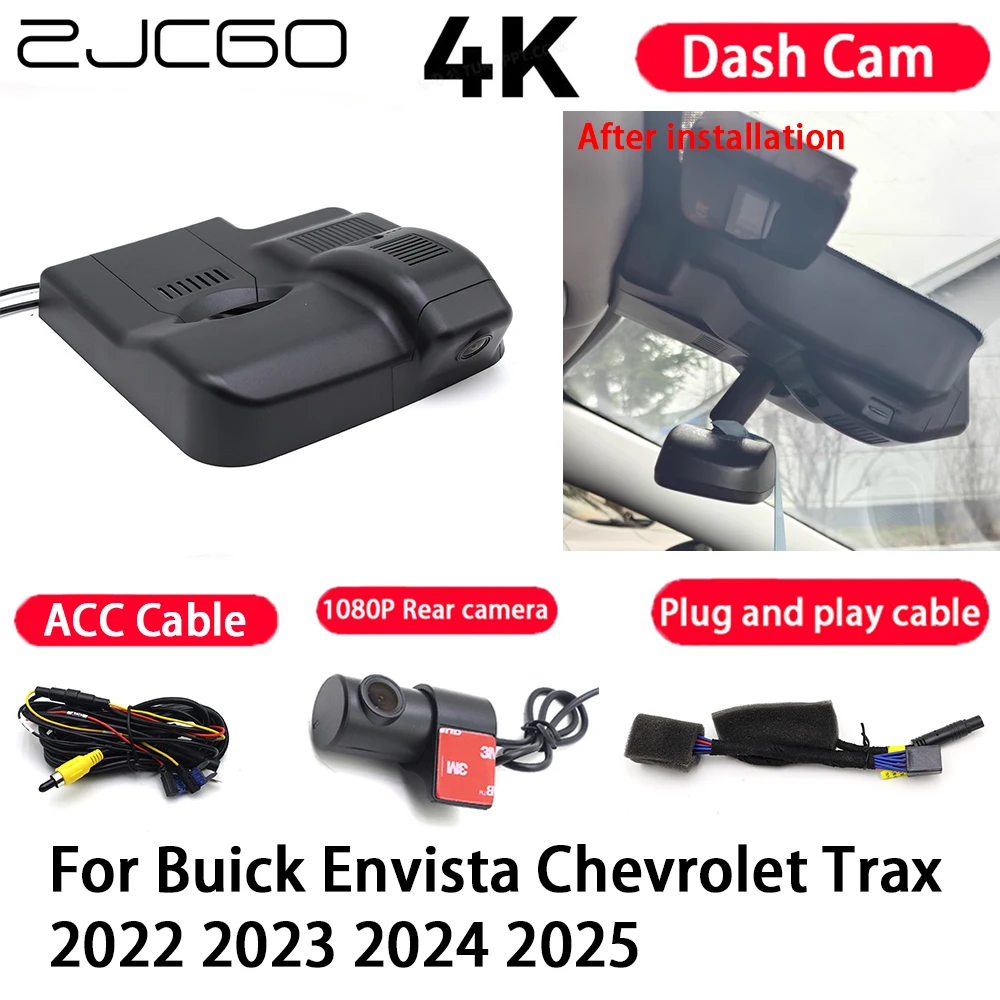 

Car Camera 4K Plug and Play Dash Cam Video Recorder Night Vision for Buick Envista Chevrolet Trax 2022 2023 2024 2025