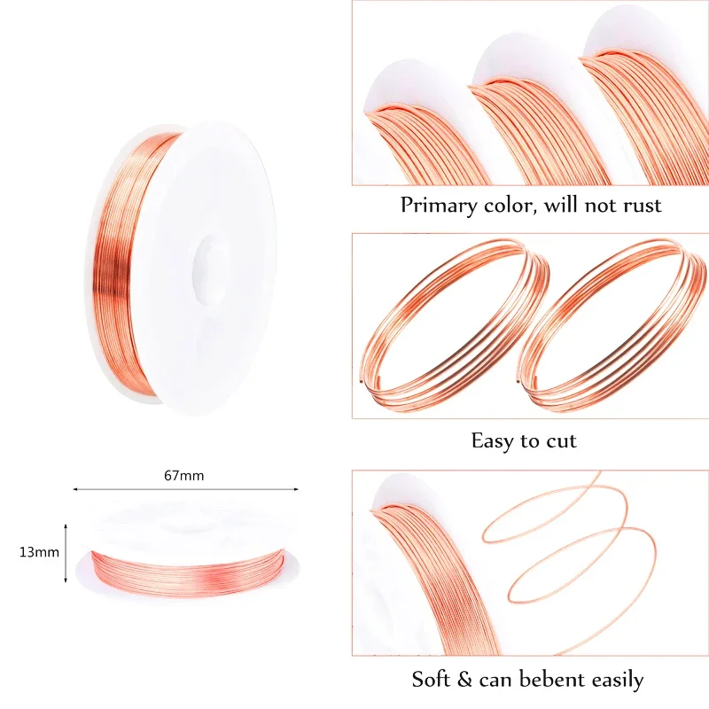 3-1Rolls Enameled Coppers Magnet Wire 0.06mm-1.2mm Winding Coil Cable Lacquered Coppers Wire 10-100 Meters Length image 3