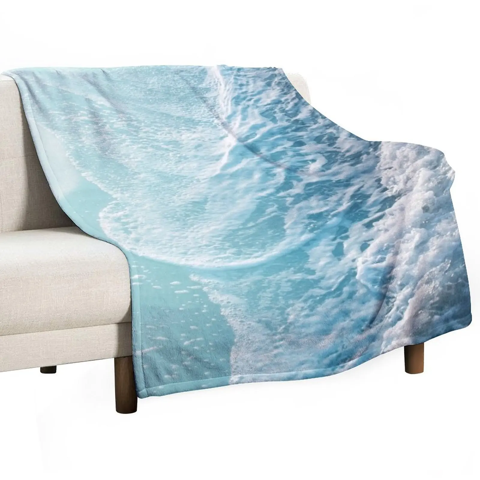 

Soft Turquoise Ocean Dream Waves #1 #water #decor #art Throw Blanket Beautifuls Single Blankets