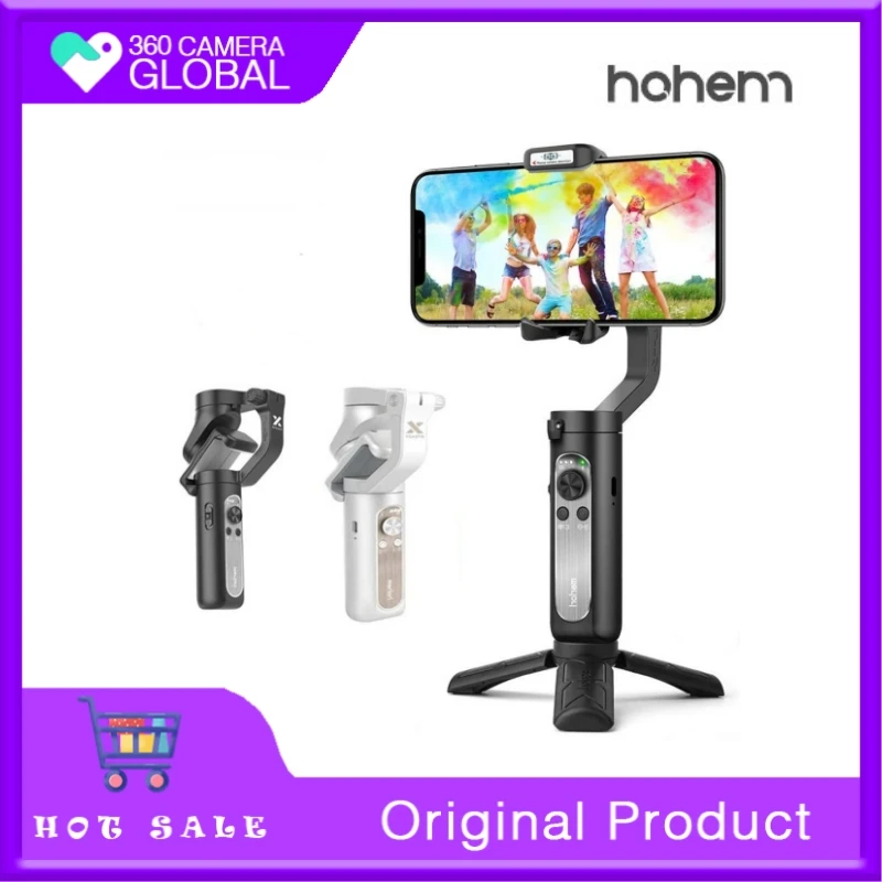 Hohem iSteady X 3-axis gimbal stabilizer, foldable mobile phone gimbal, suitable for Apple Huawei and other smartphones