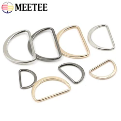 20Pcs 15-50mm Metal D Ring Adjustable Buckles Clasp for Shoes Bags Backpack Straps Webbing Ribbon Hardware DIY Accessories