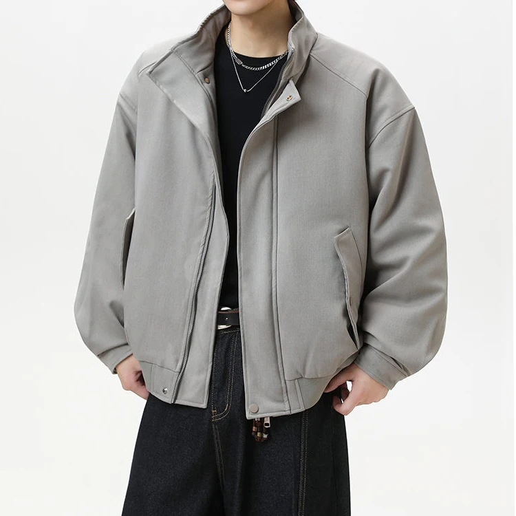 

American Sle Collar Adstrative Jaet Cotton Coat Men's Spring Autumn Winter New Sle Warm Loose Top Youth Faion