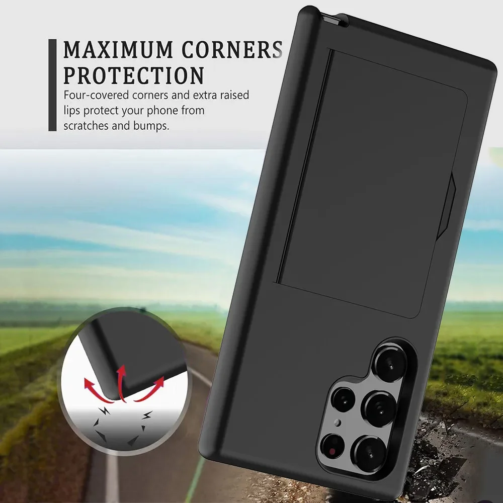 Für Samsung Galaxy S23 S24 S22 Plus S21 Ultra Fall Brieftasche 3-Karte ID Slot Kreditkarte Flip Capa für Samsung S23 FE S24 Ultra Fall – Detail 4
