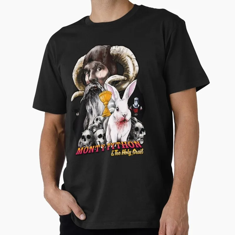 90s King Knight Retro Movie Style Funny Monty Python Gift T-shirt British Comedy Graphic clothes US size Tops S-6XL