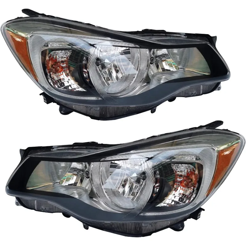 2015 2016Subaru Impreza Black Headlight Assembly Headlamp 84001FJ330 (Pair of headlights)，home.